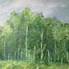 Birch Grove - Oil On Canvas Paintings - By Kristina Cesonyte, Impressionism Painting Artist