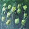 Yellow Tulips - Oil On Canvas Paintings - By Kristina Cesonyte, Impressionism Painting Artist