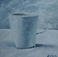 In The Kitchen - A Cup - Oil On Canvas