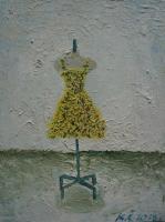 In The Kitchen - Dress - Oil On Canvas