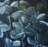 Floral - Acrylic On Canvas Paintings - By Kristina Cesonyte, Impressionism Painting Artist
