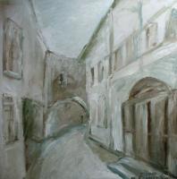 Urbanistic - Vilnius Old Town - Oil On Canvas