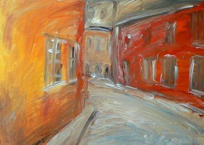 Urbanistic - Old Town - Acrylic On Canvas