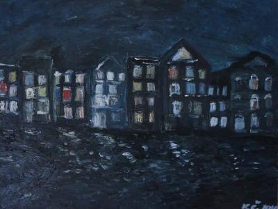 In The Dark - Amsterdam - Oil On Canvas