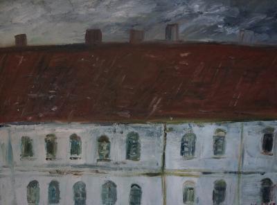 Urbanistic - Roofs - Oil On Canvas