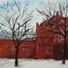 Stable - Acrylic On Canvas Paintings - By Kristina Cesonyte, Impressionism Painting Artist