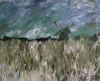 Mill House - Oil On Canvas Paintings - By Kristina Cesonyte, Impressionism Painting Artist
