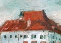 Old Building - Oil On Canvas Paintings - By Kristina Cesonyte, Impressionism Painting Artist