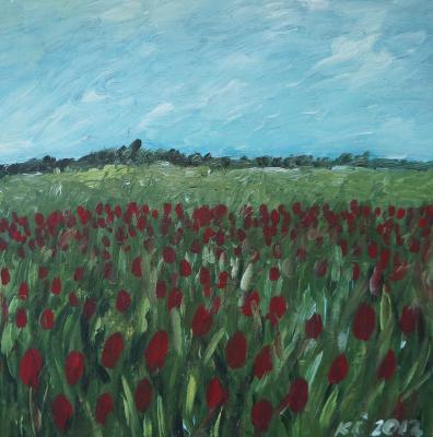 Nature - Tulip Fields - Acrylic On Canvas