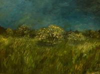 Field And Forest - Oil On Canvas Paintings - By Kristina Cesonyte, Impressionism Painting Artist