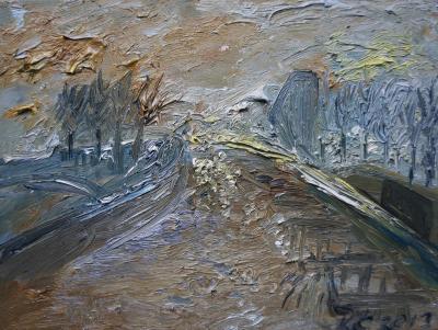 Urbanistic - Riverside - Oil On Canvas