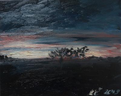 In The Dark - At Night - Oil On Canvas