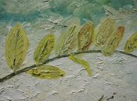 Nature - Autum Twig - Oil On Canvas