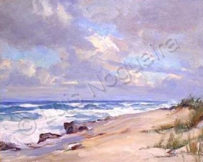 Seascape - Walking On The Beach - Oil