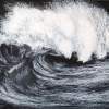 Sea Spray - Wax Pastel Drawings - By Luisfnogueira Nogueira, Realism Drawing Artist