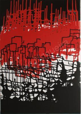 Abstract - Heat Of The City - Acrylic