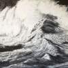 Shorebreak - Wax Pastel Drawings - By Luisfnogueira Nogueira, Realism Drawing Artist