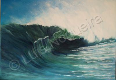 Seascape - Green Tube - Oil