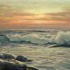 Seascape At Sunrise - Oil Paintings - By Luisfnogueira Nogueira, Impressionism Painting Artist