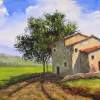 Old Country Farm House - Oil Paintings - By Luisfnogueira Nogueira, Impressionism Painting Artist