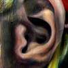 Attached Lobe With Red Bandana - Acrylic Paint Paintings - By Zoe Cappello, Painting Painting Artist