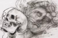 Blurred Decay - Vine Charcoal Compressed Charc Drawings - By Zoe Cappello, Zoes Style Drawing Artist