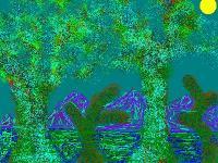 Forest - Computer Digital - By Ariane Rockfield, Impressionist Digital Artist