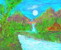 The River - Computer Digital - By Ariane Rockfield, Impressionist Digital Artist