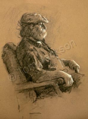 Portraits - Seated Man - Charcoal