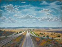 Paintings - I-40 East - Pastel