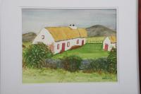 Thatched Cottage In Ireland - Watercolor Paintings - By Noel Forsythe, Watercolor Painting Artist