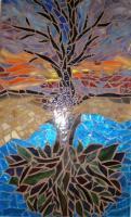 Wall Art - Reflection Of A Tree - Mosaic