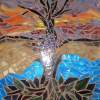 Reflection Of A Tree - Mosaic Mixed Media - By Marilyn Schreiber, Abstract Mixed Media Artist