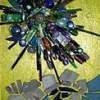 Pretty In Blue - Mosaic Mixed Media - By Marilyn Schreiber, Abstract Mixed Media Artist
