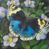 Butterfly Series 1 - Oil On Canvas Paintings - By Min W, Wild Life  Nature Painting Artist