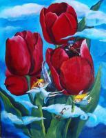 Surreal - Musical Tulips - Acrylic