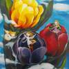 Tulip Trio - Acrylic Paintings - By Min W, Surreal Painting Artist