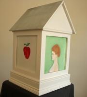 Apple - Woodpanelspaint Mixed Media - By Thomas Mulholland, Visual Parable Mixed Media Artist