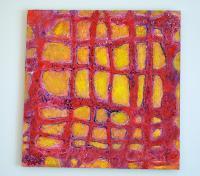 Heat - Sand Panel And Sand Mixed Media - By Thomas Mulholland, Exploration Of The Grid Form Mixed Media Artist