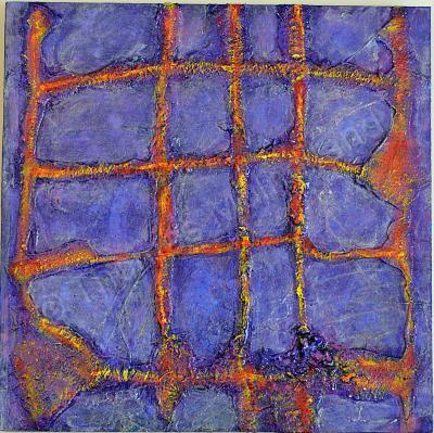 Grids - Purple Haze - Panel Sand Acrylic Paint