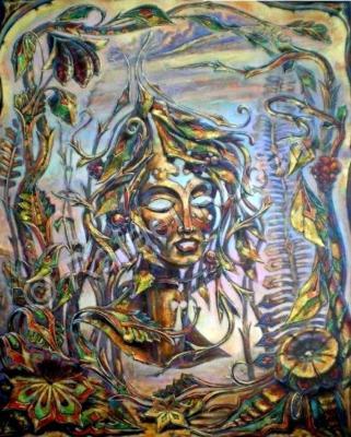 Masks - Mask Ix - Flora - Oil Painting