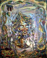 Masks - Mask Ix - Flora - Oil Painting