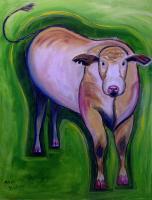 Whimsical Animals - Cosmic Cow - Oil