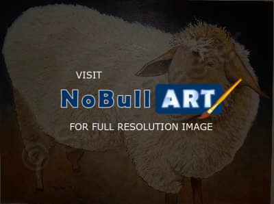 Whimsical Animals - Shaggy Sheep - Oil