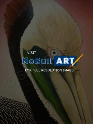Whimsical Animals - Pelican Peeking - Oil