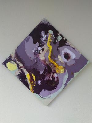 Power Of Color - Purple - Indulge Enjoy Live - Oil And Acrylic On Canvas