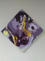 Power Of Color - Purple - Indulge Enjoy Live - Oil And Acrylic On Canvas