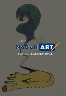 Cartoon Paintings - Bigfoot - Acrylics