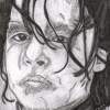 Johnny Depp Edward Sissorhand Original Expressive Aceo - Graphite Pencil Drawings - By Cindy Kirkpatrick, My Vision Expressive Art Drawing Artist