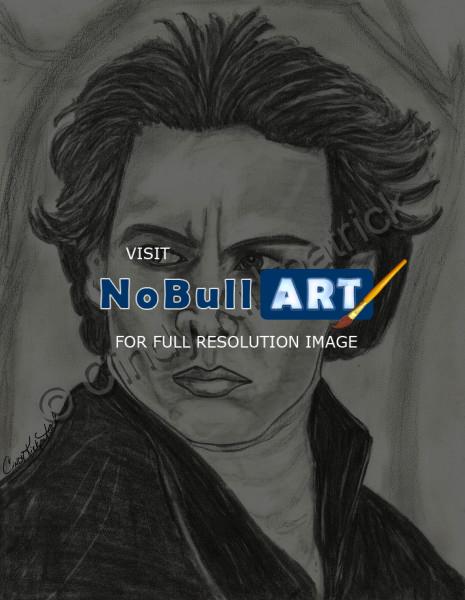 Movietv Fan Art - Johnny Depp Sleepy Hollow Fan Art Original 8 By 10 Inches - Graphite Pencil